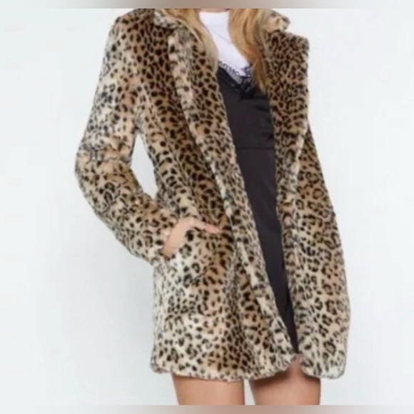 Leopard Faux Fur Teddy Coat - Picture 7 of 9